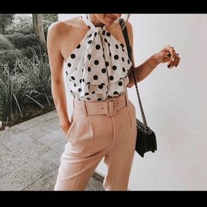 Zara polka dot tank top
